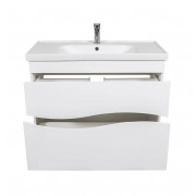 Тумба Альфа Підлогова 100 см З Умивальником Frame Біла
