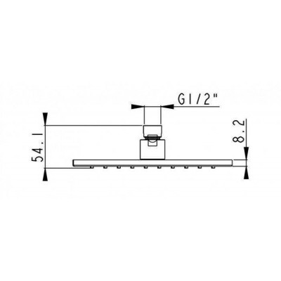 Верхній душ Rodos 009CP 200x200mm, квадратний Верхній душ Rodos 009CP 200x200mm, квадратний