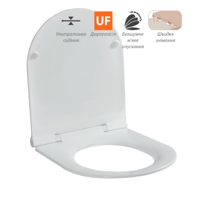 Унітаз консольний City 018700 з кришкою Slim Soft-Close Унітаз консольний City 018700 з кришкою Slim Soft-Close