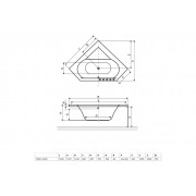 Ванна акрилова кутова симетрична 1500x1500 Excellent Supreme (WAEX.SUP15WH)
