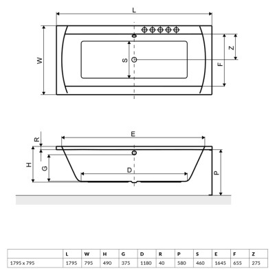 Ванна акрилова прямокутна Excellent Aquaria Lux 1800x800 (WAEX.AQU18WH) Ванна акрилова прямокутна Excellent Aquaria Lux 1800x800 (WAEX.AQU18WH)