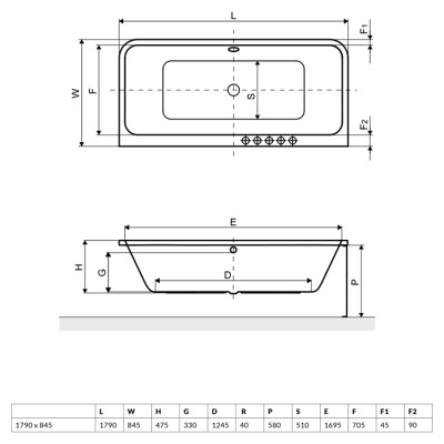 Ванна акрилова прямокутна Excellent Arana 1800x850 (WAEX.ARA18WH) Ванна акрилова прямокутна Excellent Arana 1800x850 (WAEX.ARA18WH)
