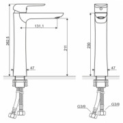 Змішувач Excellent для раковини Clever (ARAC.4102CR)