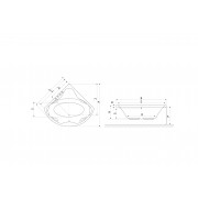 Ванна акрилова кутова Excellent Konsul 1500x1500 (WAEX.KON15WH)