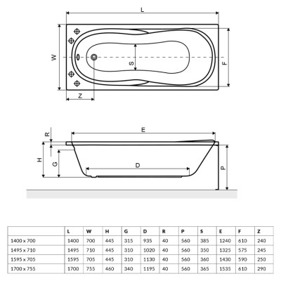 Ванна прямокутна Excellent Sekwana 1495x710 (WAEX.SEK15WH) Ванна прямокутна Excellent Sekwana 1495x710 (WAEX.SEK15WH)
