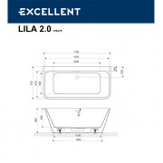 Акрилова ванна EXCELLENT Lila 2.0 170x75 WAEX.LIL2.170.WHP