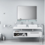 Полиця EXCELLENT 52 см Riko хром скляна DOEX.1610CR