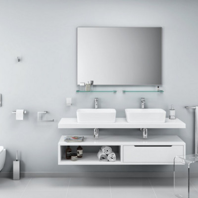 Полиця EXCELLENT 52 см Riko хром скляна DOEX.1610CR Полиця EXCELLENT 52 см Riko хром скляна DOEX.1610CR