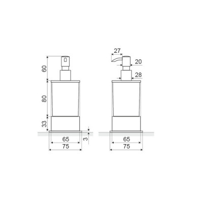 Дозатор рідкого мила EXCELLENT Riko хром DOEX.1616CR Дозатор рідкого мила EXCELLENT Riko хром DOEX.1616CR