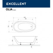 Акрилова ванна EXCELLENT Olia 2.0 150x73 WAEX.OLI2.15WH