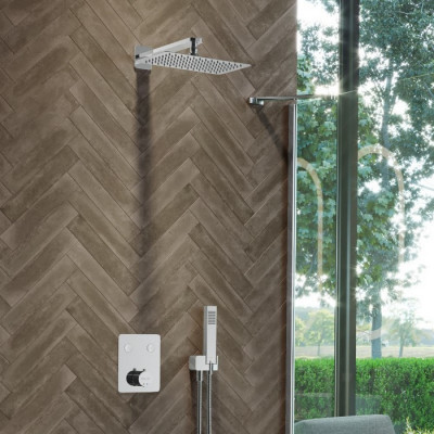 Душова система EXCELLENT Krotos AREX.SET.8045CR хром термостатична Душова система EXCELLENT Krotos AREX.SET.8045CR хром термостатична