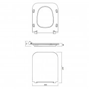 Чаша унітаза Crea Clean On з сидінням Slim ( S701-404 )