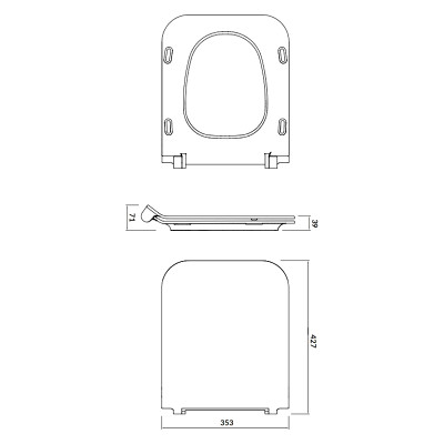 Чаша унітаза Crea Clean On з сидінням Slim ( S701-404 ) Чаша унітаза Crea Clean On з сидінням Slim ( S701-404 )
