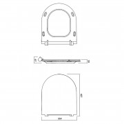 Чаша унітаза Crea Clean On з сидінням Slim ( S701-403 )