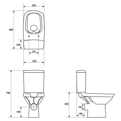 Чаша унітаза Carina Clean On ( K31-059 ) Чаша унітаза Carina Clean On ( K31-059 )