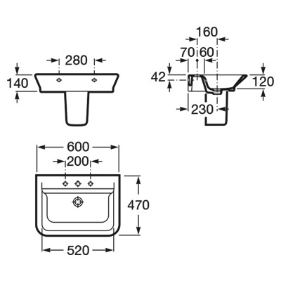 Раковина Gap 60 ( A327474000 ) Раковина Gap 60 ( A327474000 )