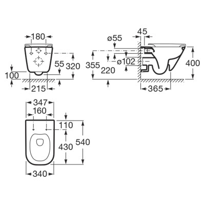 Чаша унітаза Gap Rimless ( A34647L000 ) Чаша унітаза Gap Rimless ( A34647L000 )