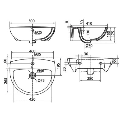 Раковина Freja 50 ( L71150000 ) Раковина Freja 50 ( L71150000 )