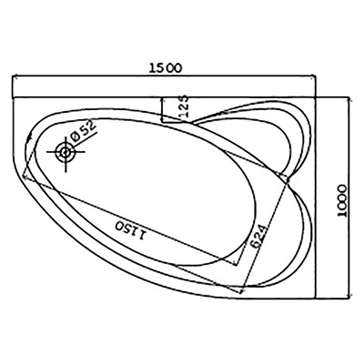 Ванна Supero 150x100 права з ніжками ( 5536000 ) Ванна Supero 150x100 права з ніжками ( 5536000 )