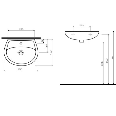 Раковина Idol 50 ( M1115000U/M1115000 ) Раковина Idol 50 ( M1115000U/M1115000 )