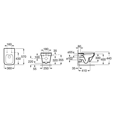 Чаша унітаза Dama-N Rimless ( A34678L000 ) Чаша унітаза Dama-N Rimless ( A34678L000 )