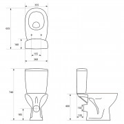 Унітаз Arteco Clean On з дюропластовим сидінням ( K667-056 )