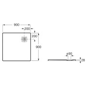 Піддон Terran 90x90 ( AP0338438401100 )