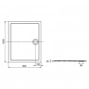 Піддон Aeron 120x90 білий ( A276295100 )