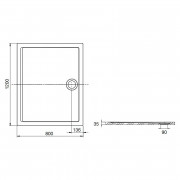 Піддон Aeron 120x80 білий ( A276282100 )