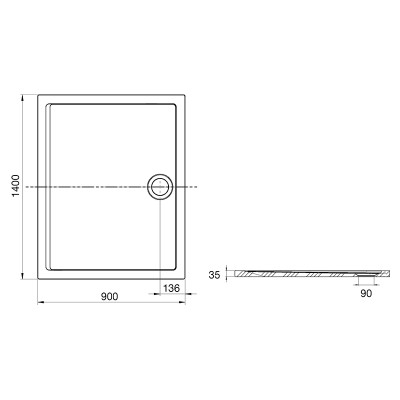 Піддон Aeron 140x90 білий ( A276296100 ) Піддон Aeron 140x90 білий ( A276296100 )