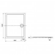 Піддон Aeron 140x80 білий ( A276286100 )