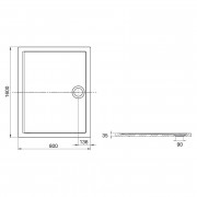 Піддон Aeron 160x80 білий ( A276287100 )