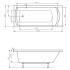 Ванна Linea 180x80 з ніжками ( A24T058000 ) Ванна Linea 180x80 з ніжками ( A24T058000 )