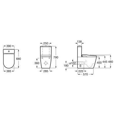 Унітаз-компакт Inspira In-Wash Rimless ( A80306L001 ) Унітаз-компакт Inspira In-Wash Rimless ( A80306L001 )