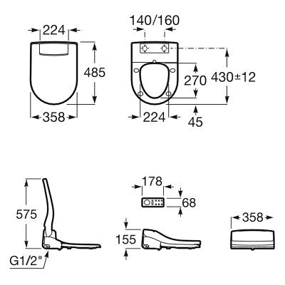 Сидіння-біде Multiclean 2.2 Premium Round ( A804006001 ) Сидіння-біде Multiclean 2.2 Premium Round ( A804006001 )