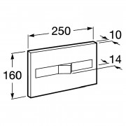 Кнопка PL2 Dual 3/6 матовий хром ( A890096002 )