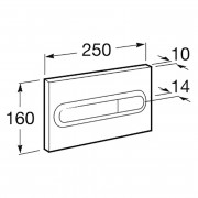 Кнопка PL1 Dual 3/6 матовий хром ( A890095002 )