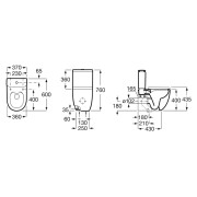 Чаша унітаза Meridian Rimless пристінна ( A34224L000 )