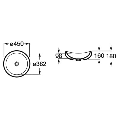 Раковина Urbi 1 45 накладна ( A327225000 ) Раковина Urbi 1 45 накладна ( A327225000 )
