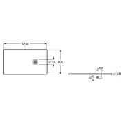 Піддон Terran 120x80 цемент ( AP014B032001300 )