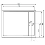 Піддон Granada Compact 100x80 з ніжками і сифоном ( A276264000 )