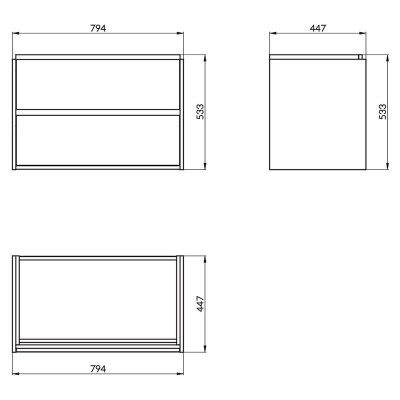 Шафка для раковини Crea 80 ( S924-004 ) Шафка для раковини Crea 80 ( S924-004 )
