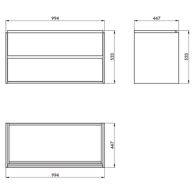 Шафка для раковини Crea 100 ( S924-021 ) Шафка для раковини Crea 100 ( S924-021 )