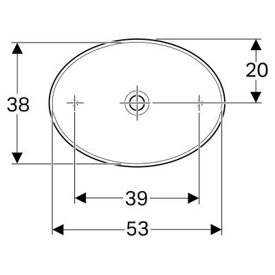 Раковина VariForm 55 накладна, овальна ( 500.771.01.2 ) Раковина VariForm 55 накладна, овальна ( 500.771.01.2 )