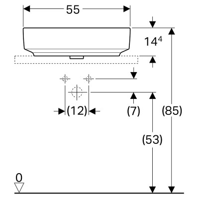 Раковина VariForm 55 накладна, овальна ( 500.771.01.2 ) Раковина VariForm 55 накладна, овальна ( 500.771.01.2 )