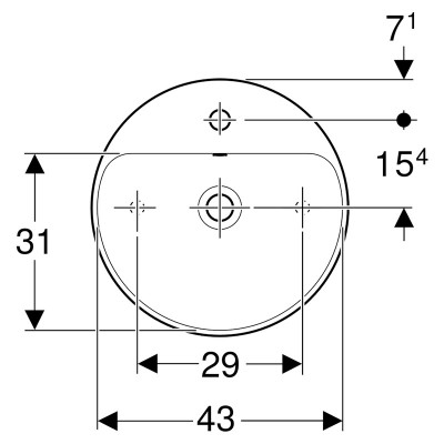 Раковина VariForm 45 накладна кругла ( 500.769.01.2 ) Раковина VariForm 45 накладна кругла ( 500.769.01.2 )