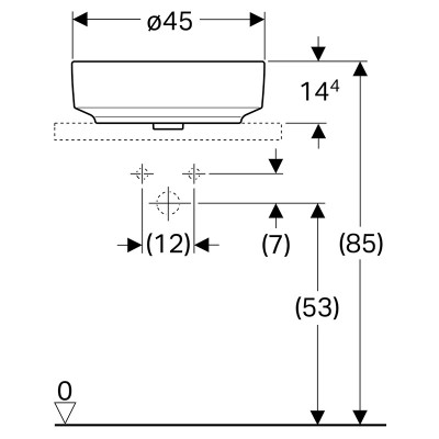 Раковина VariForm 45 накладна кругла ( 500.769.01.2 ) Раковина VariForm 45 накладна кругла ( 500.769.01.2 )