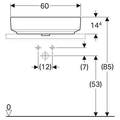 Раковина VariForm 60 накладна овальна ( 500.773.01.2 ) Раковина VariForm 60 накладна овальна ( 500.773.01.2 )