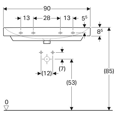 Раковина Smyle Square 90 ( 500.251.01.1 ) Раковина Smyle Square 90 ( 500.251.01.1 )