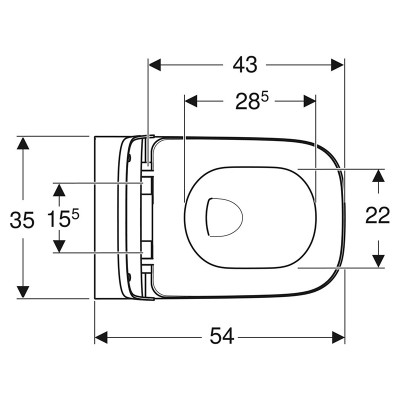Чаша унітаза Smyle Square Rimfree ( 500.683.00.2 ) Чаша унітаза Smyle Square Rimfree ( 500.683.00.2 )